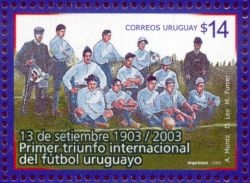 Pintura de selección uruguaya