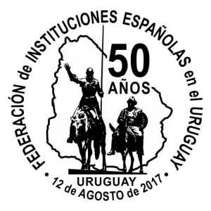 Fotografía de monumento a Miguel de Cervantes, situada en el centro de la Plaza de España en blanco y negro.