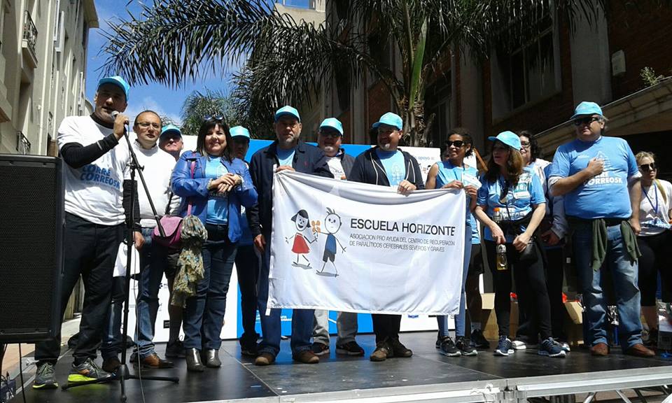 Autoridades de Correo Uruguayo, Municipio b y Escuela Horizonte