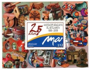 Ilustración de diversas manualidades y artesanías
