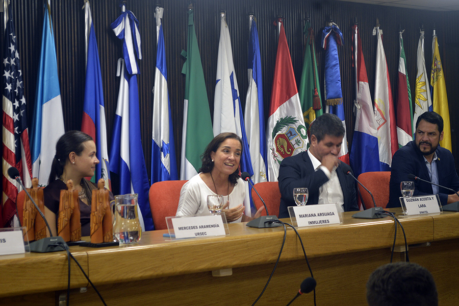 Coordinadora del Consejo Nacional de Género hace uso de la palabra