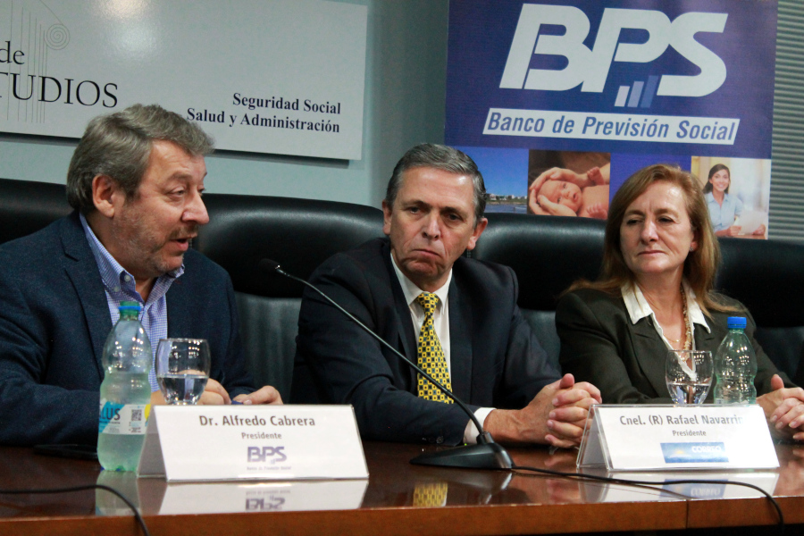 Presidente del BPS haciendo uso de la palabra