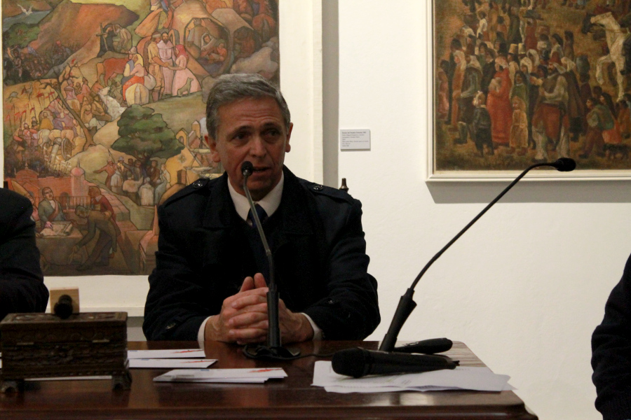 Presidente de Correo Uruguayo haciendo uso de la palabra