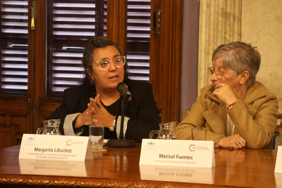 En la imagen, la presidenta de la Comisión de Cooperativismo de la Cámara de Representantes, diputada Margarita Libschitz