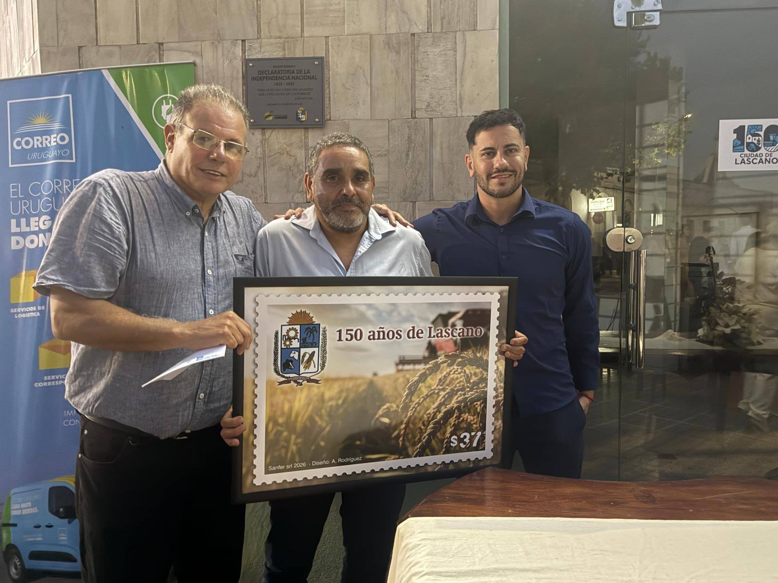 En la ciudad de Lascano Correo Uruguayo realizó el lanzamiento de un sello conmemorativo por los 150 años de la fundación de dicha ciudad.