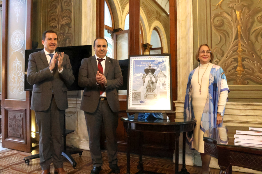 En el Ministerio de Relaciones Exteriores Correo Uruguayo realizó el lanzamiento del sello conmemorativo por el Bicentenario del Congreso Anfictiónico de Panamá