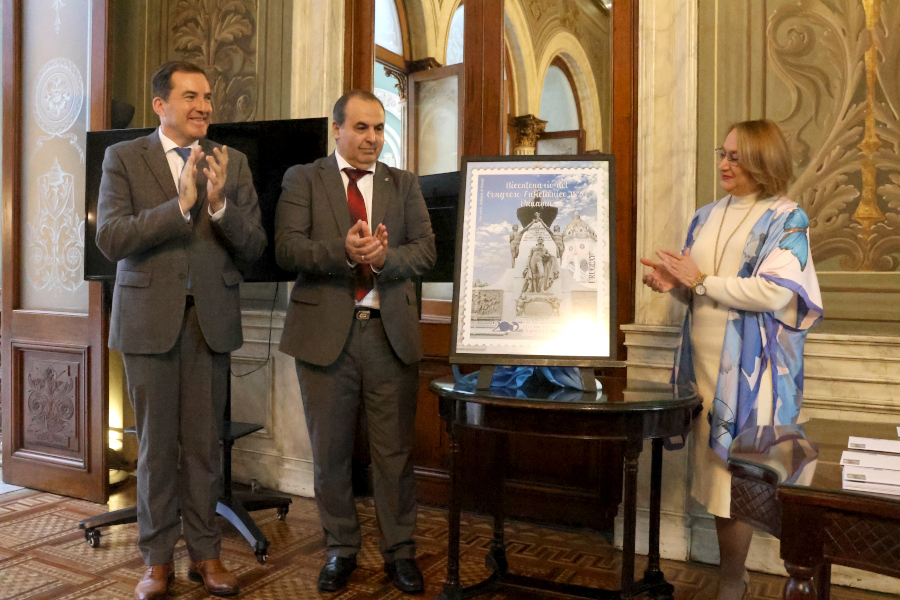 En el Ministerio de Relaciones Exteriores Correo Uruguayo realizó el lanzamiento del sello conmemorativo por el Bicentenario del Congreso Anfictiónico de Panamá