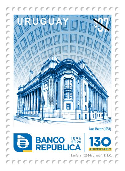 Sello Conmemorativo 130 Años Banco República
