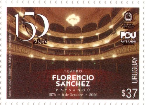 Sello conmemorativo 150 Años Teatro Florencio Sánchez