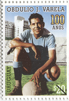 Obdulio Varela con la camiseta de la selección uruguaya.