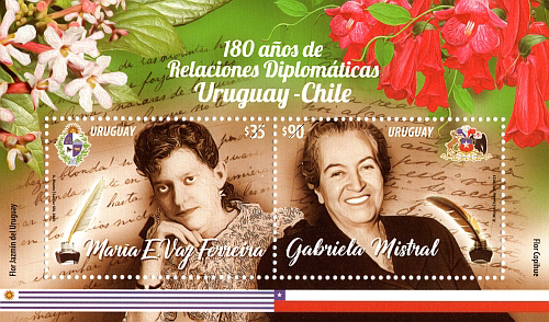 Retratos de María Eugenia Vaz Ferreira y Gabriela Mistral