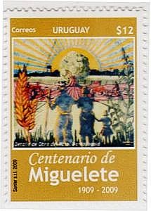 Ilustración del trabajo tenaz de hombres, mujeres y niños que de la nada pudieron construir su hogar y  contribuir al desarrollo productivo, social y educativo de Miguelete.
