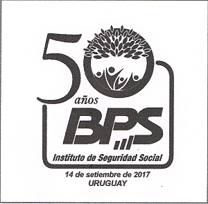 Logo de los 50 años del Banco de Previsión Social.