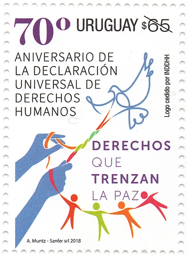 Hoja Filatélica 70 Aniversario de la Declaración Universal de Derechos Humanos