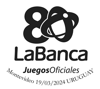 Logo de los 80 años de La Banca
