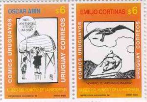 Caricaturas de Emilio Cortinas y Oscar Abin.
