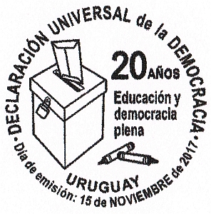 Urna de votación y sobre.