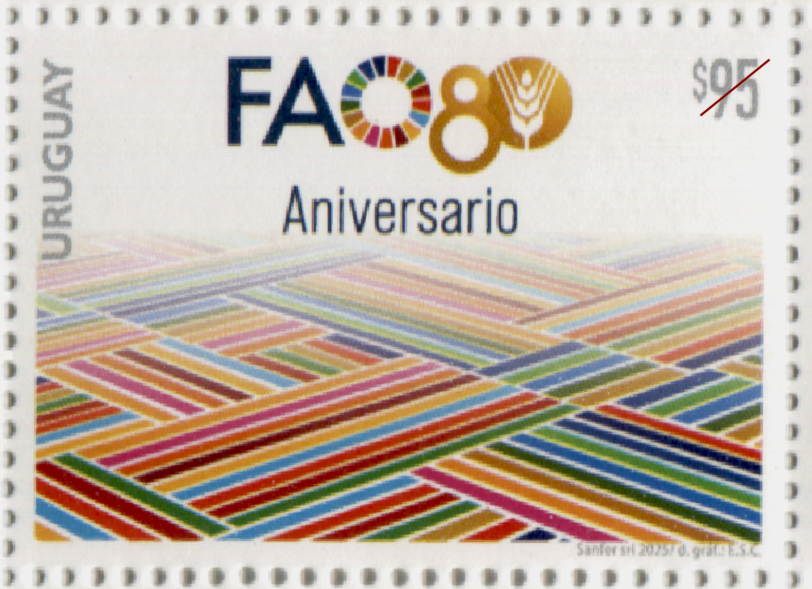 Sello Conmemorativo FAO 80 Aniversario