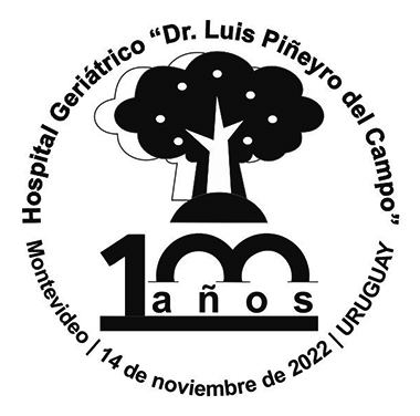 Logo de los 100 años del Hospital Geriátrico Dr. Luis Piñeyro del Campo