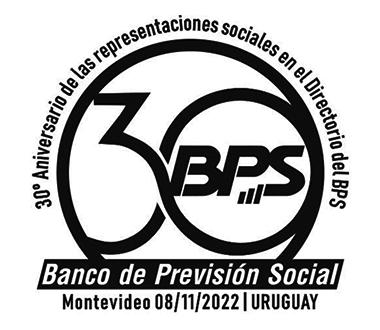 Logo de BPS y de los 30 años de las representaciones sociales en el Directorio