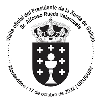 Matasellos Especial Visita Oficial del Presidente de la Xunta de Galicia Sr.Alfonso Rueda Valenzuela