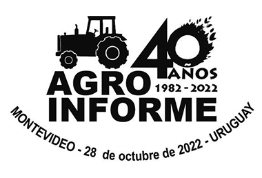 Tractor y logo de los 40 años de Agroinforme