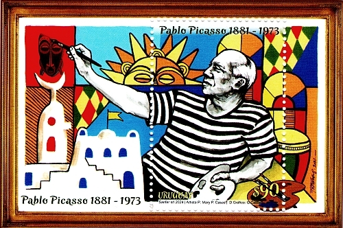 Pablo Picasso pintando