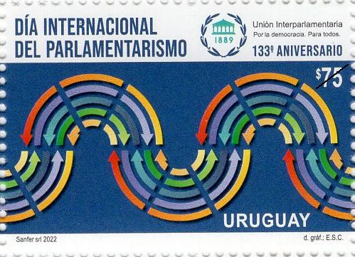 Líneas de colores simbolizando hemiciclos parlamentarios