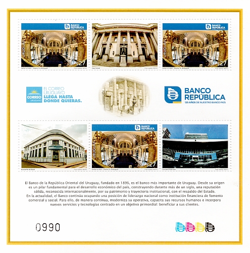 Imágenes del edificio central del Banco República Oriental del Uruguay