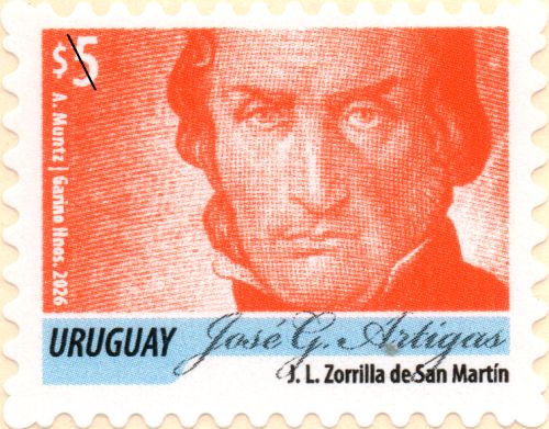 Sello Serie permanente “José Gervasio Artigas – Color Naranja”