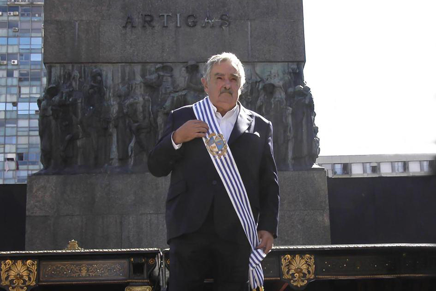 Expresidente José Mujica Cordano durante su asunción presidencial